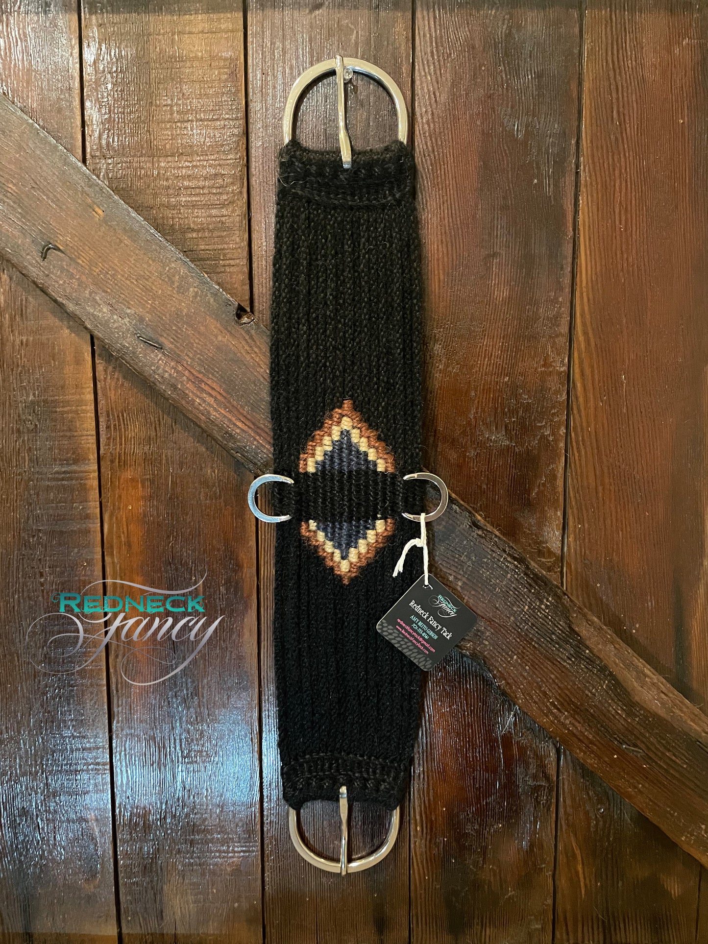 28” Black Mohair Straight Cinch