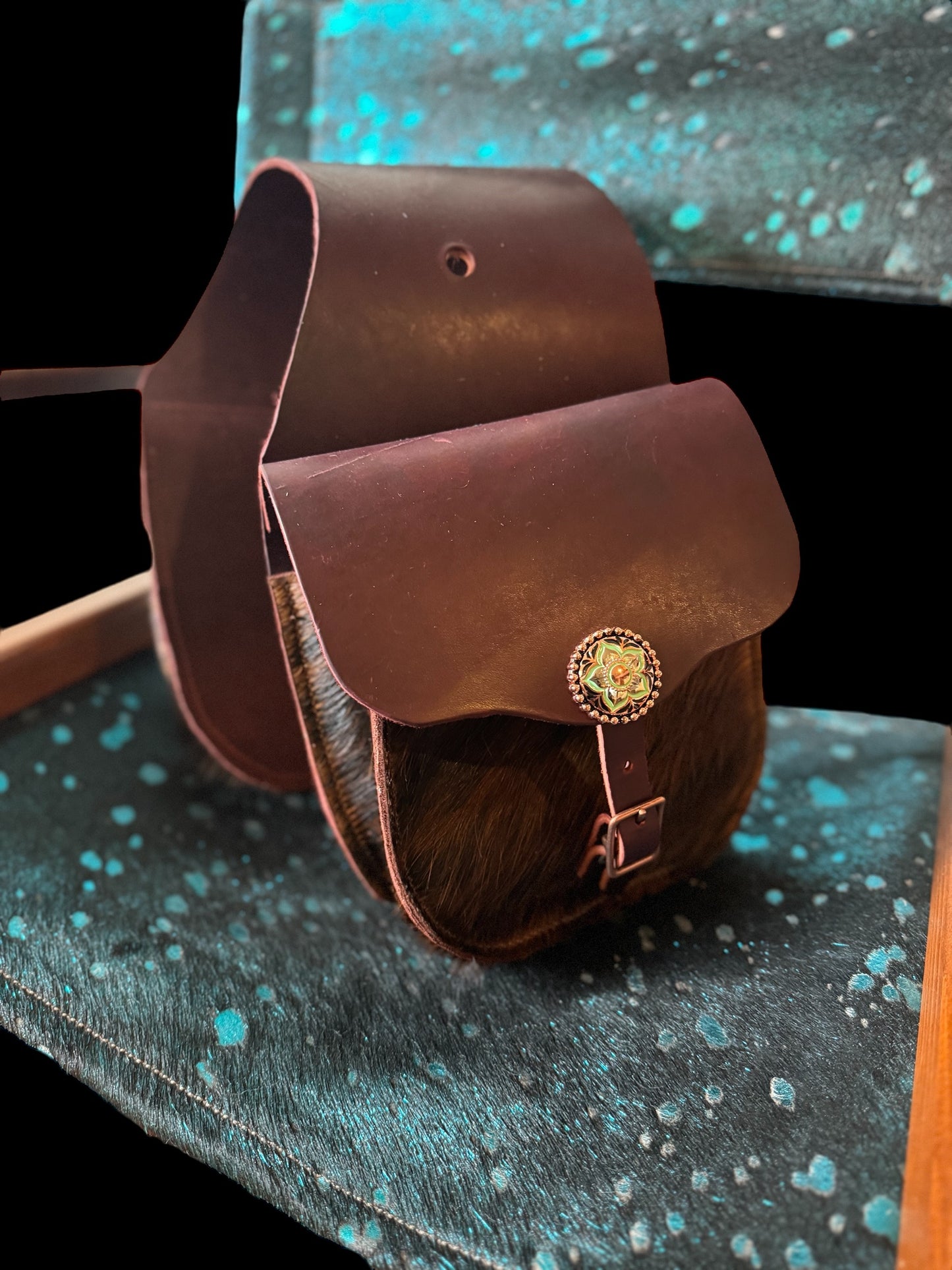 Boujee Cowhide Saddle Bags