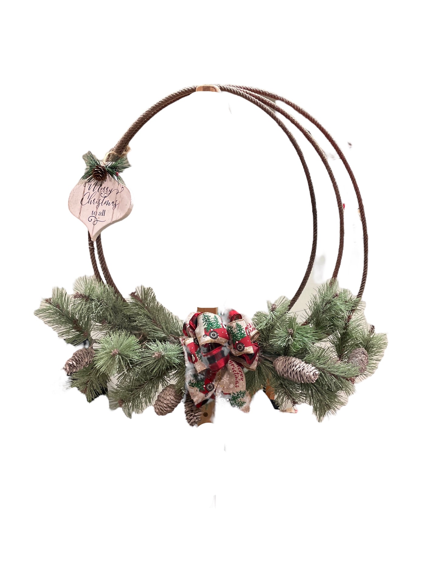 Christmas lariat wreath
