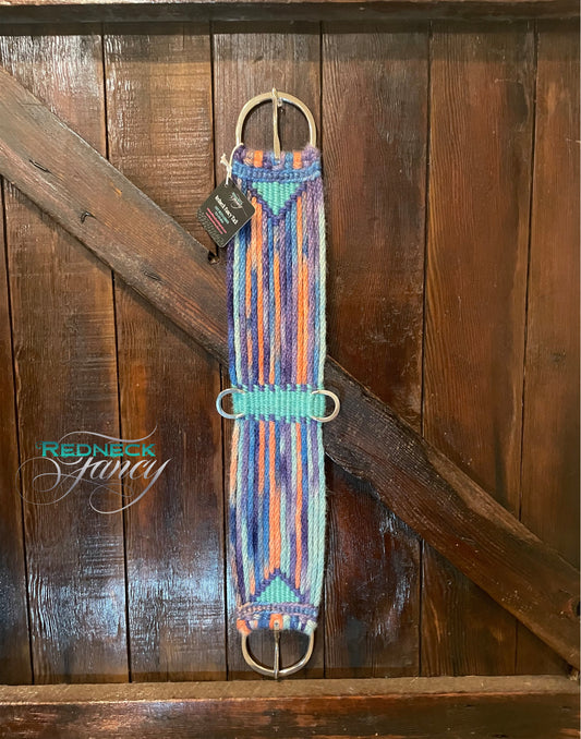 30” Turquoise/Pink Tie Dye Mohair Straight Cinch