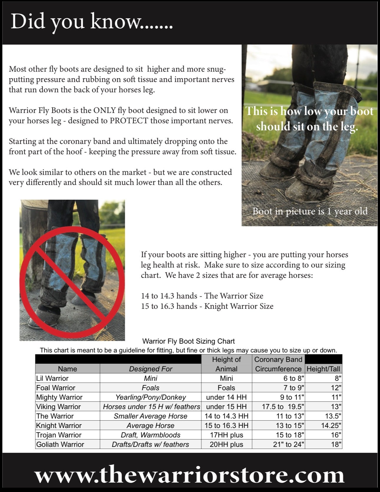 Warrior Fly boots - set of 4