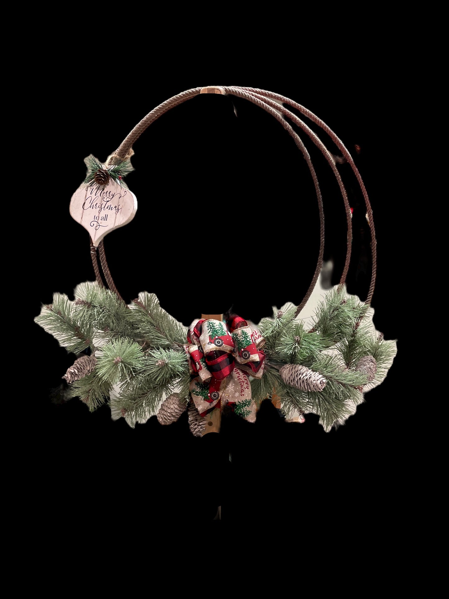 Christmas lariat wreath