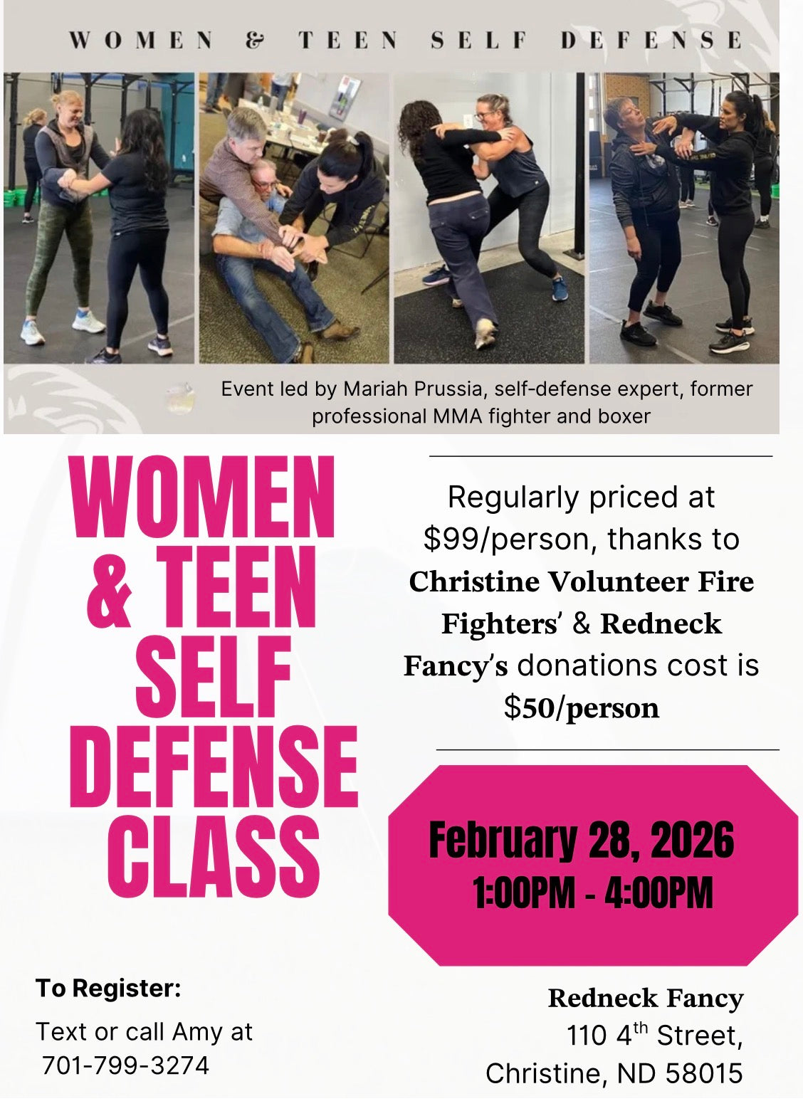 Women & Teen Self-Defense Class