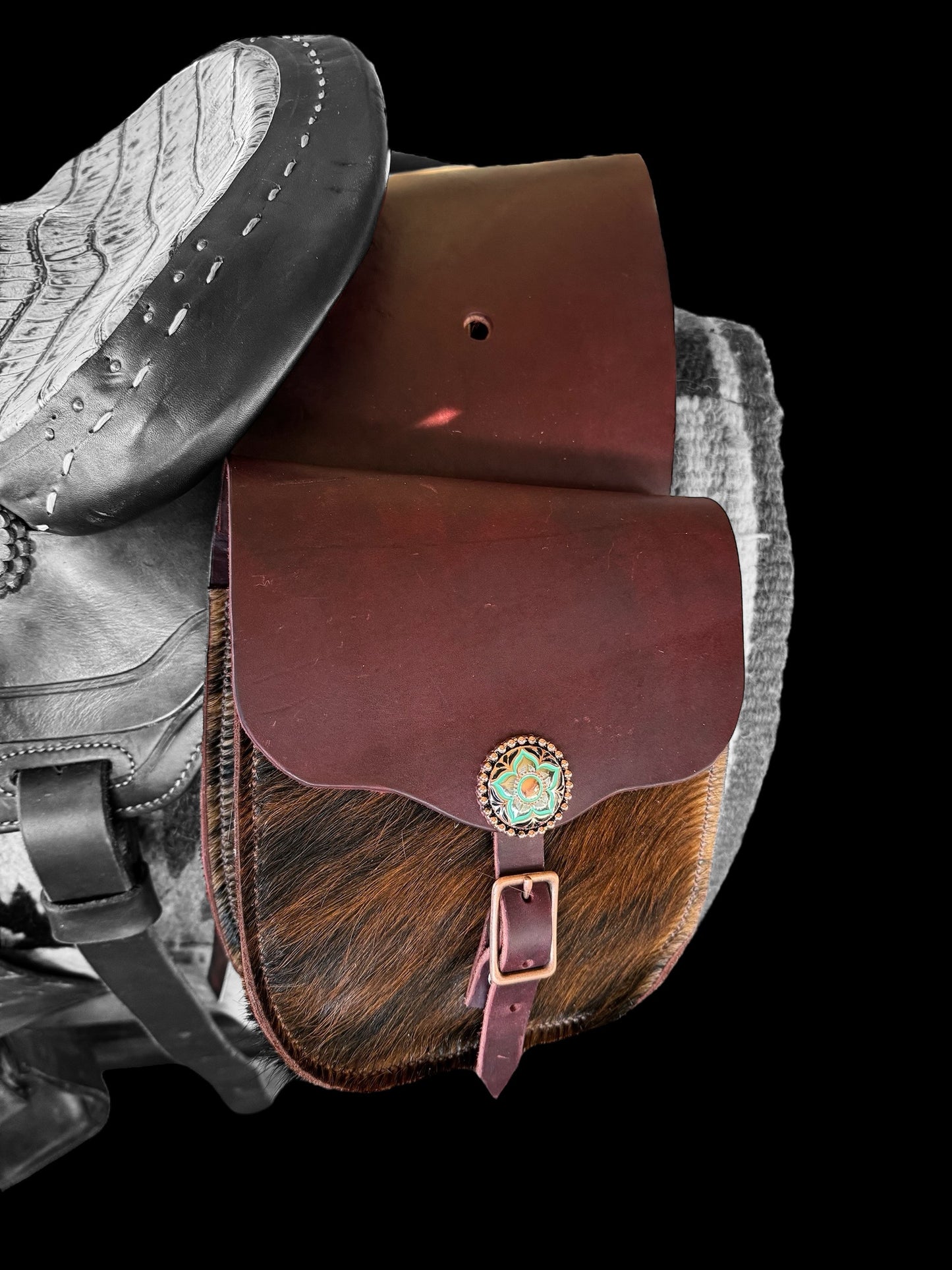 Boujee Cowhide Saddle Bags