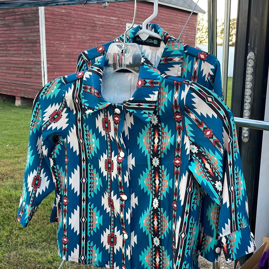 Huckleberry Trail kids western shirt