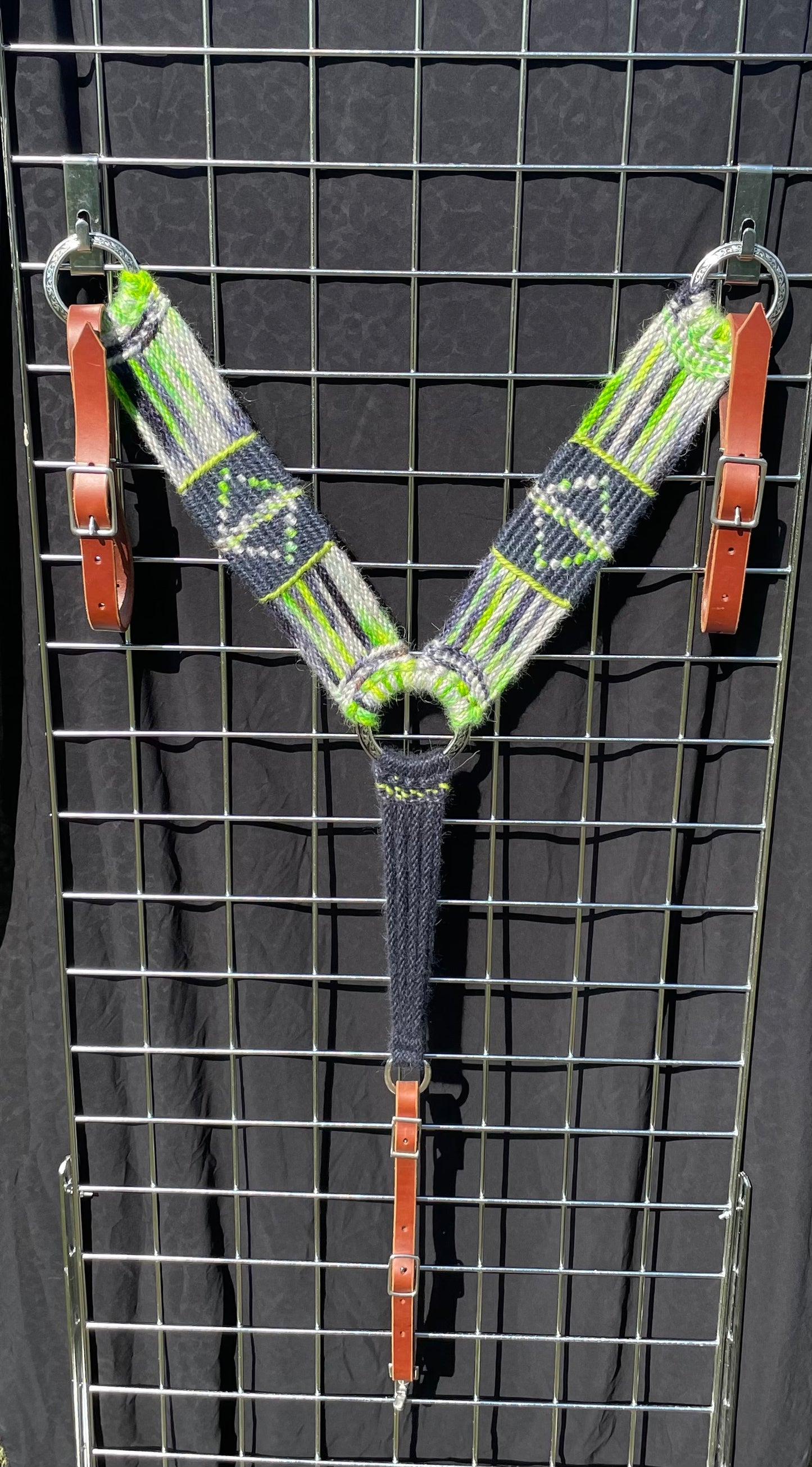 Limeade and Navy Breast Collar- In Stock