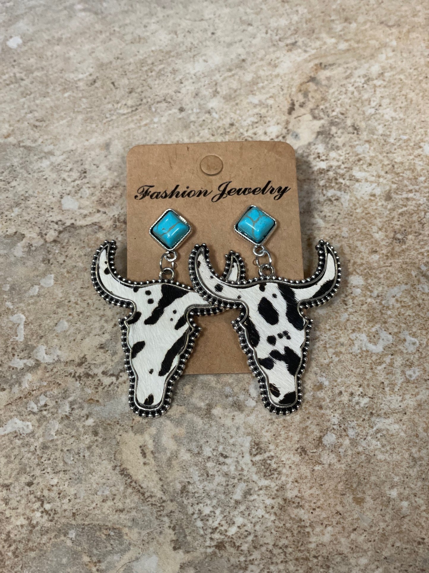 Steer head earrings