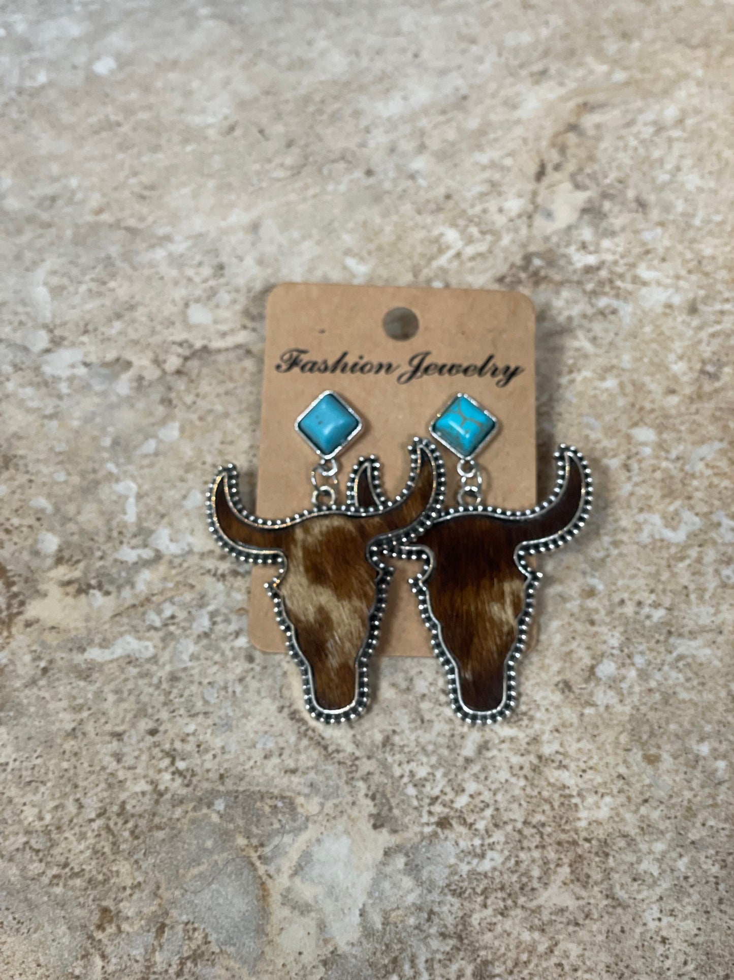 Steer head earrings