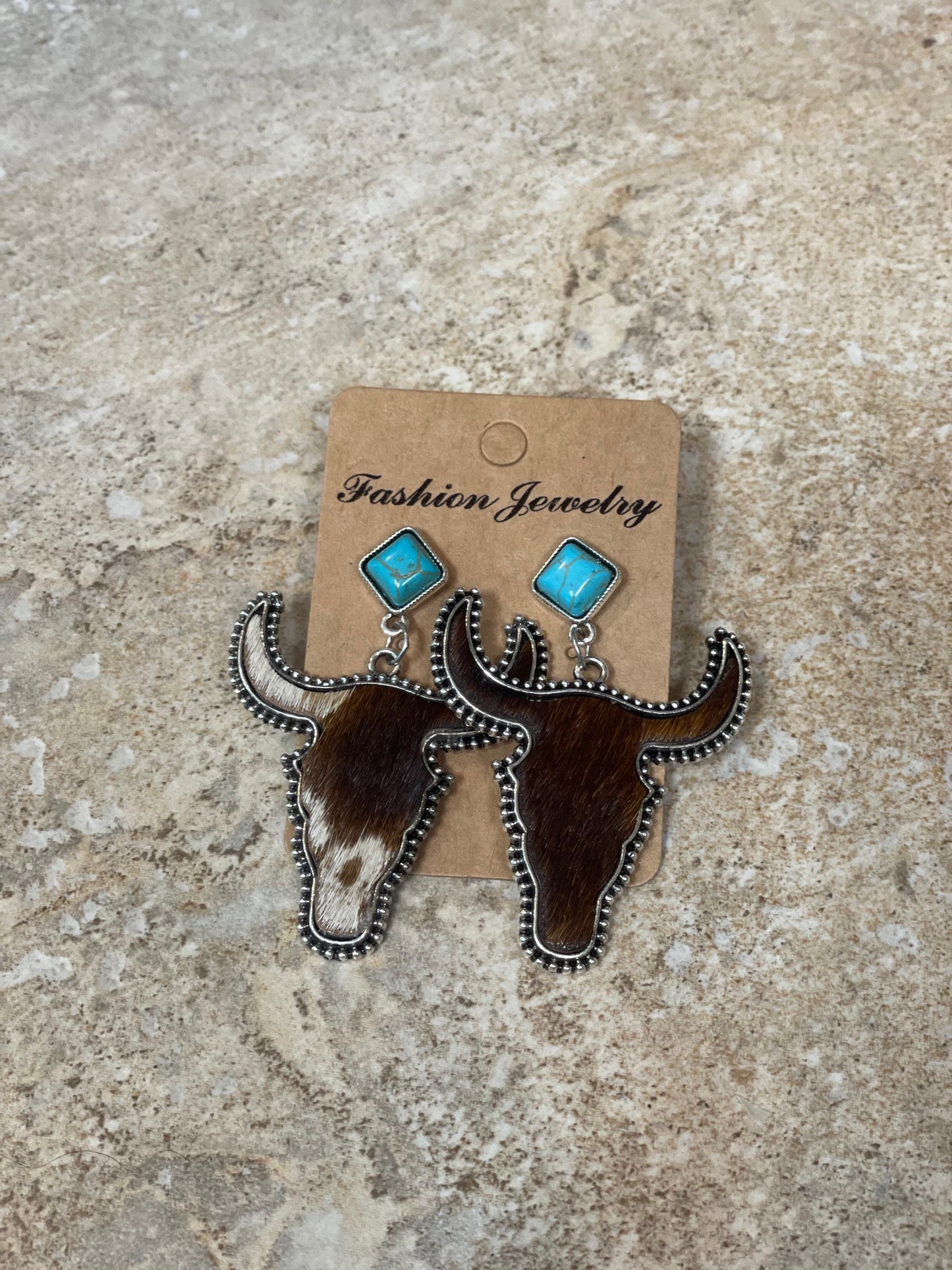Steer head earrings