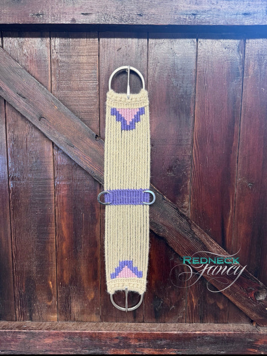 28” Mohair 17-Strand Straight Cinch - lavender/pink