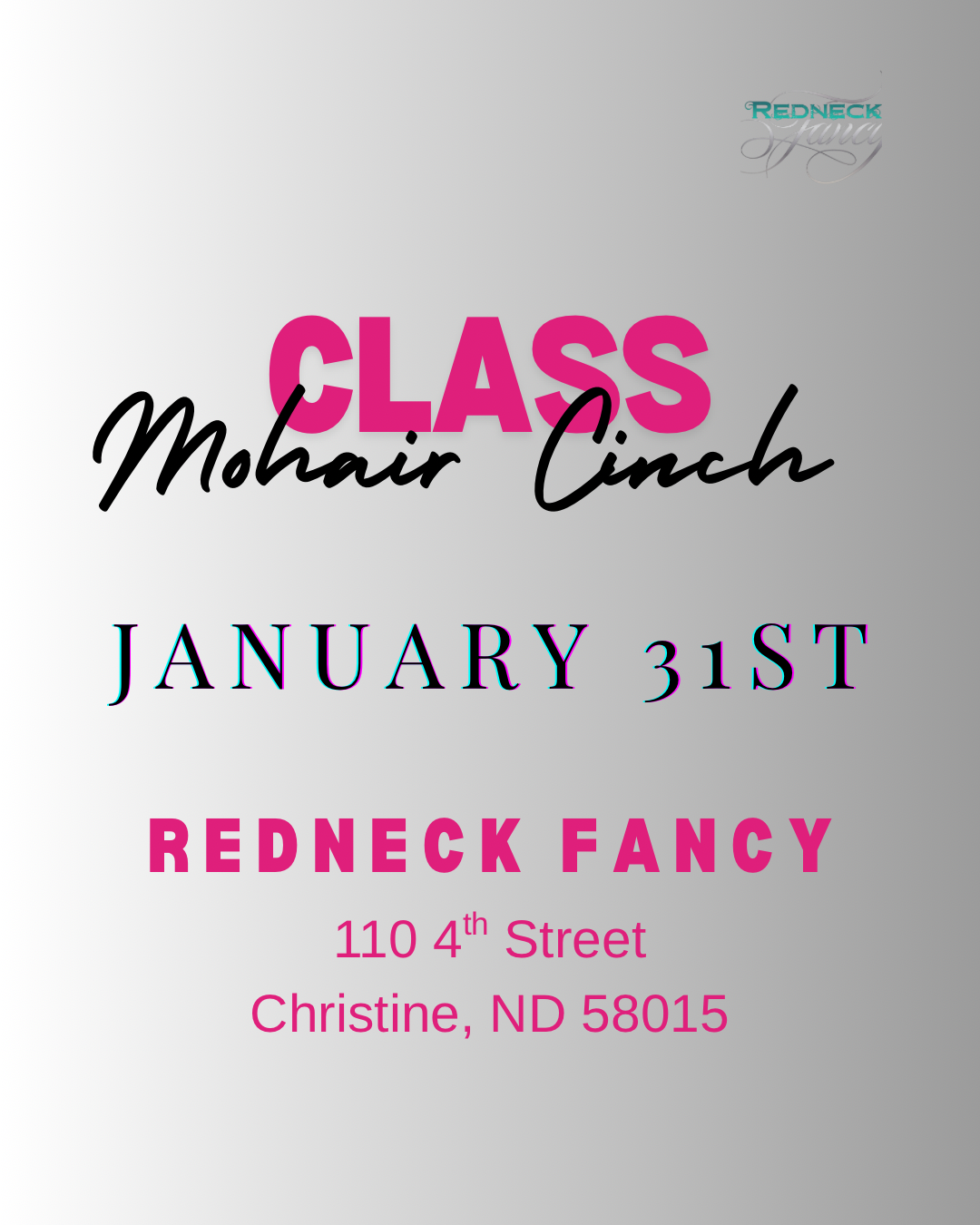 Mohair Cinch Making Class