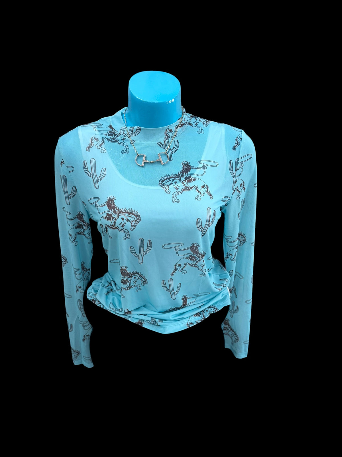 LDC Turquoise Long Sleeve Top