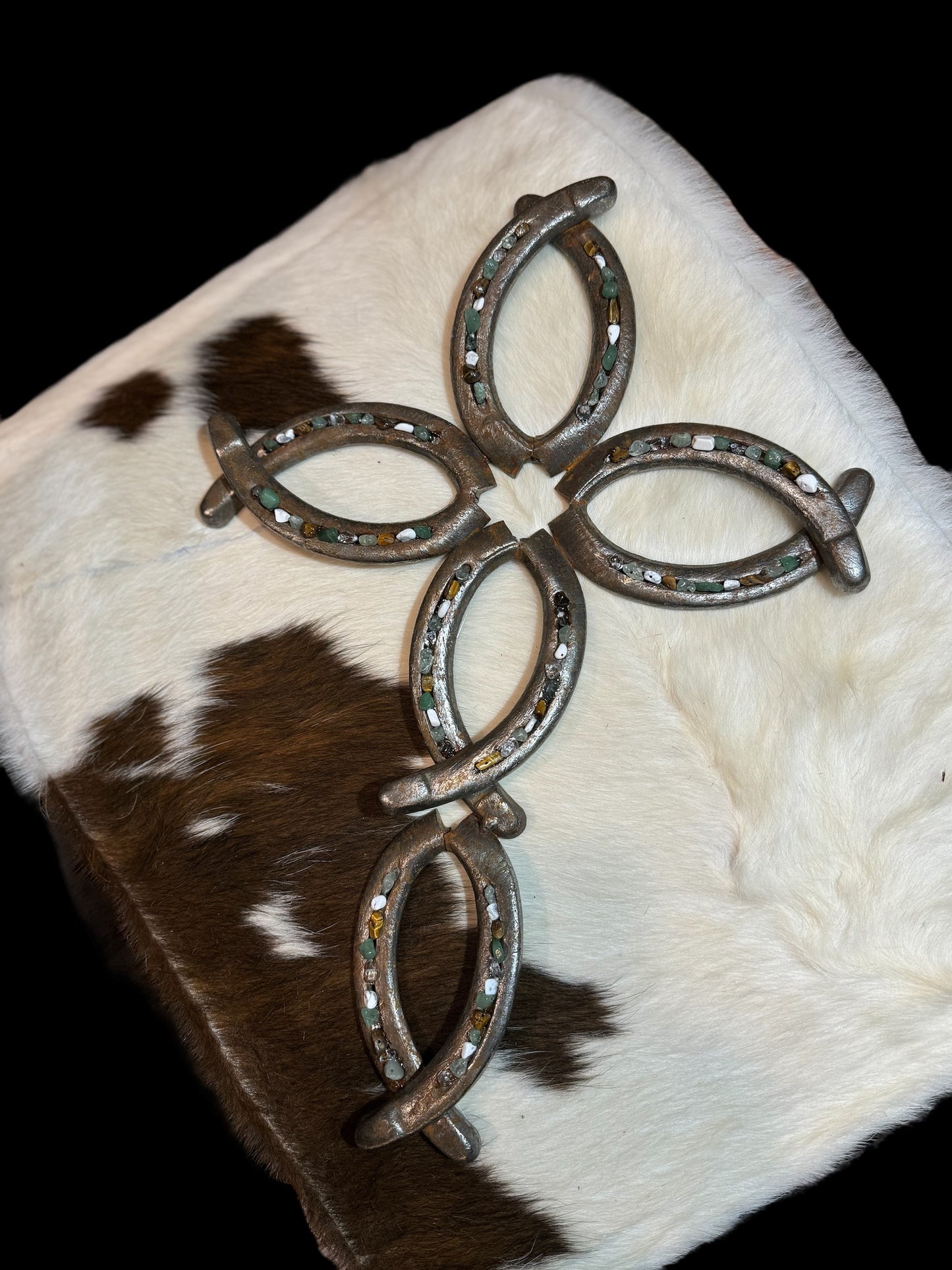 Horseshoe Cross with gems