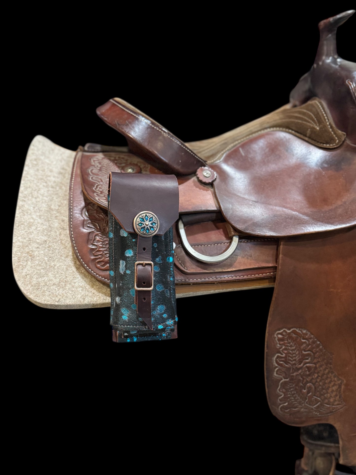 Small Bottle Holder - TurquoiseStone Concho