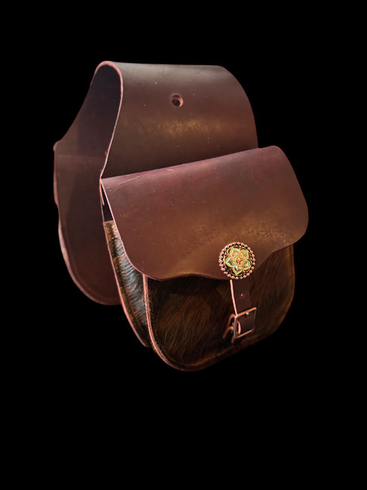 Boujee Cowhide Saddle Bags