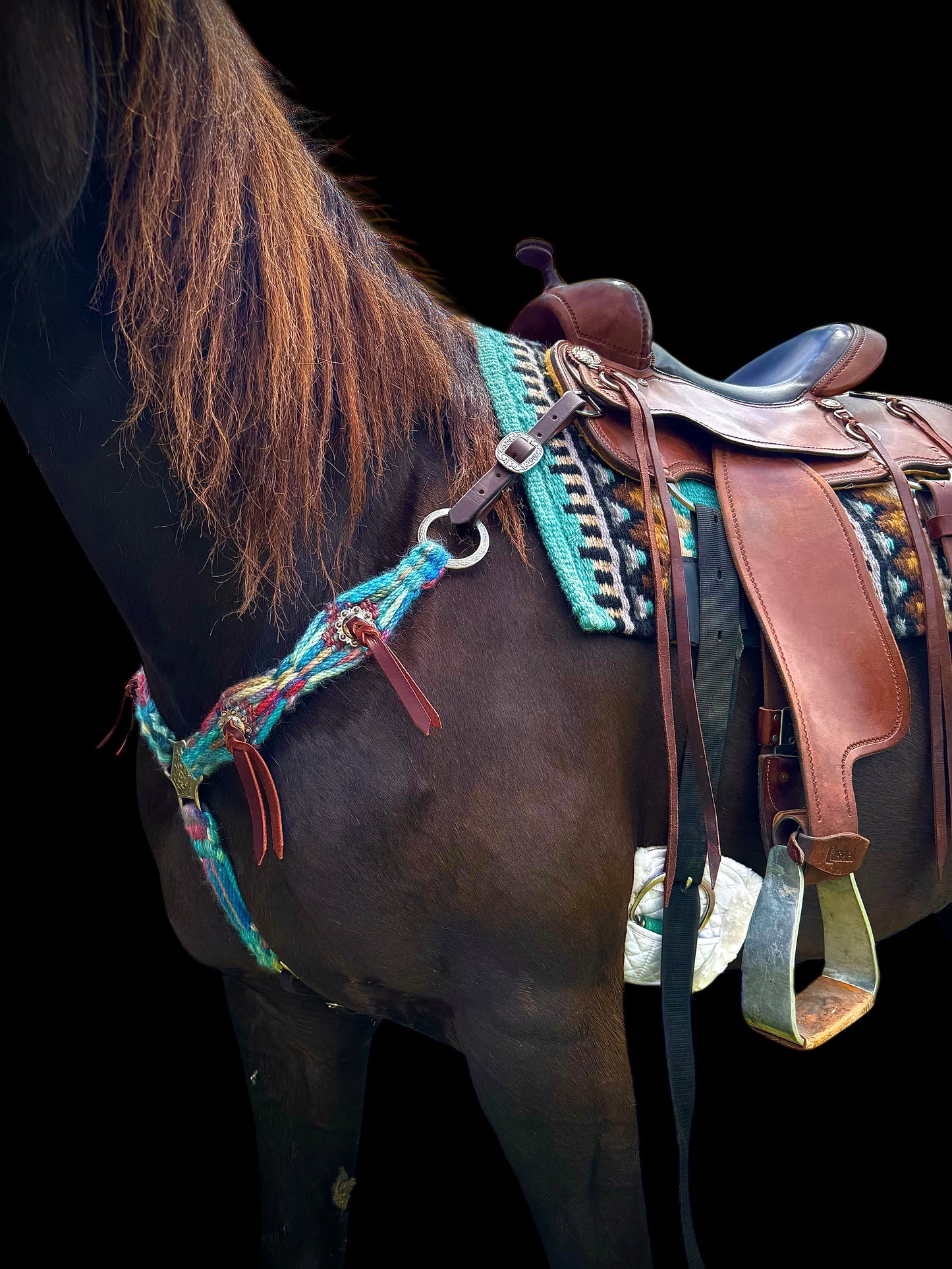 Sunrise Blush Mohair Breast Collar