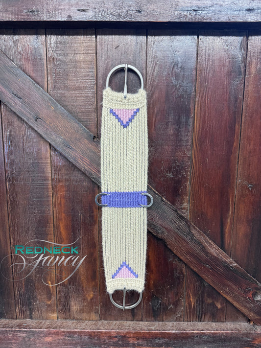28” Mohair 17-Strand Straight Cinch - lavender/pink
