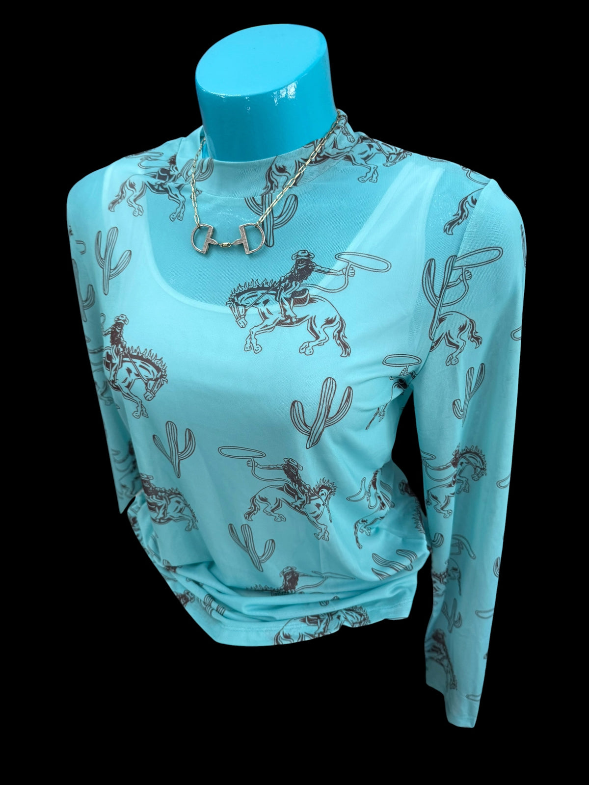 LDC Turquoise Long Sleeve Top