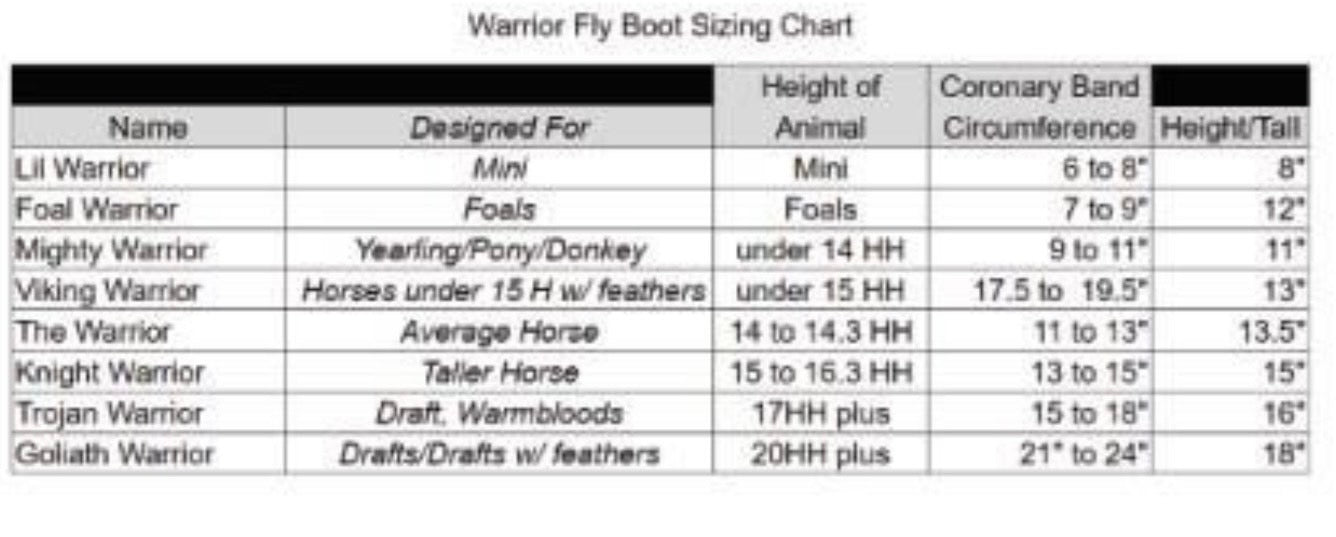 Warrior Fly boots - set of 4