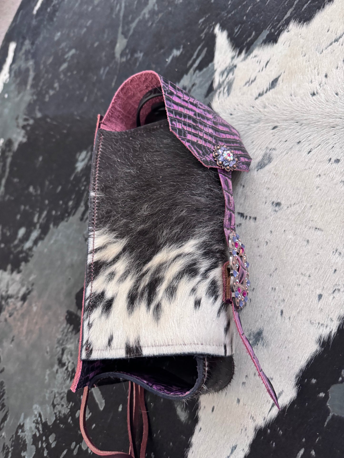 Cowhide Bottle Holder Lg