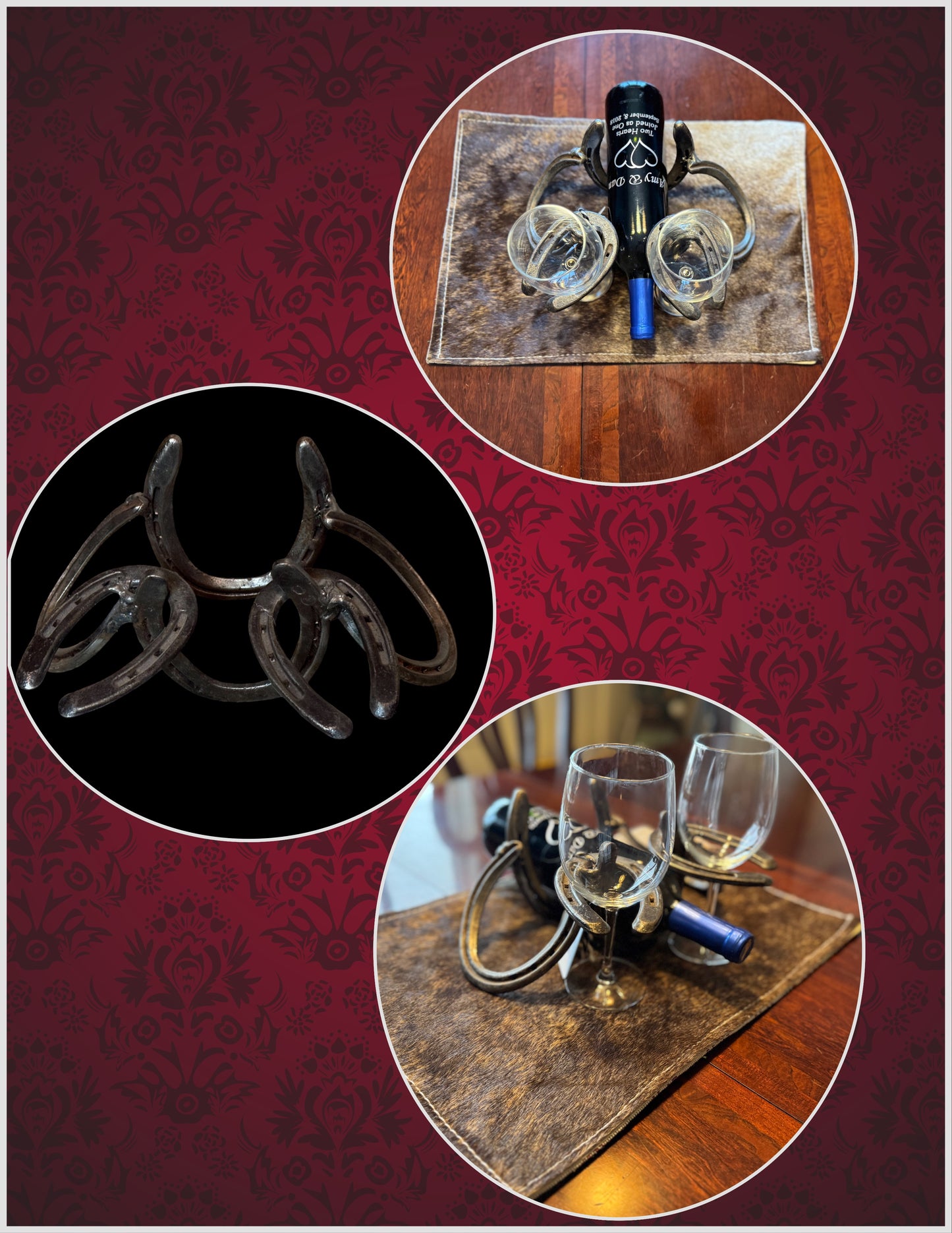 Horseshoe Wine Bottle Holder