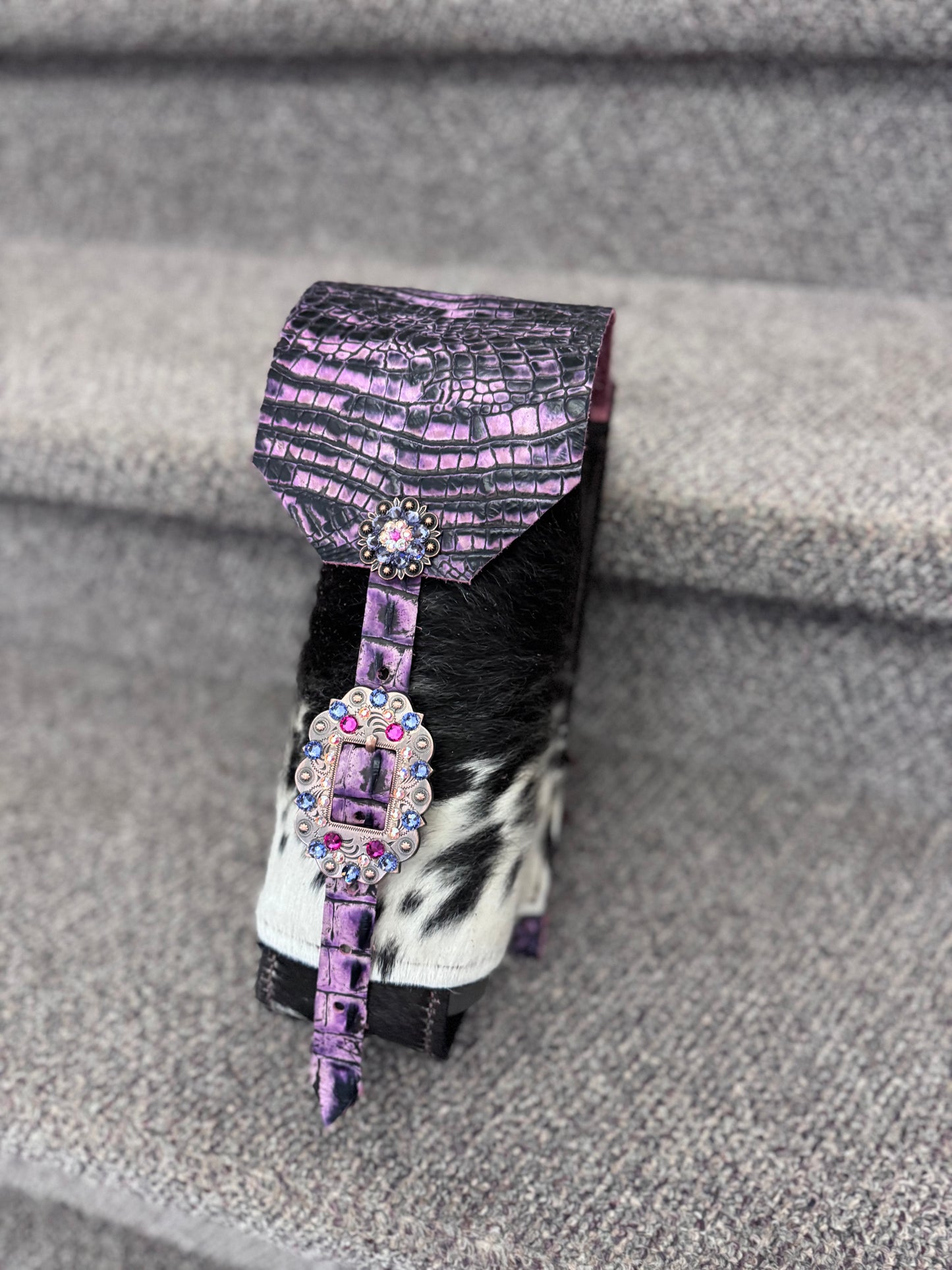 Cowhide Bottle Holder Lg