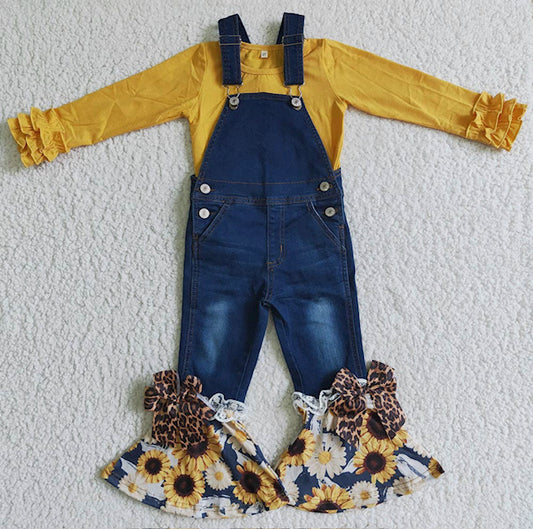 Fall mustard sunflower outfit